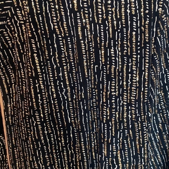 XSCAPE Black Shimmer Top & Jacket Set, Large - Picture 6 of 6